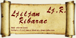 Ljiljan Ribarac vizit kartica